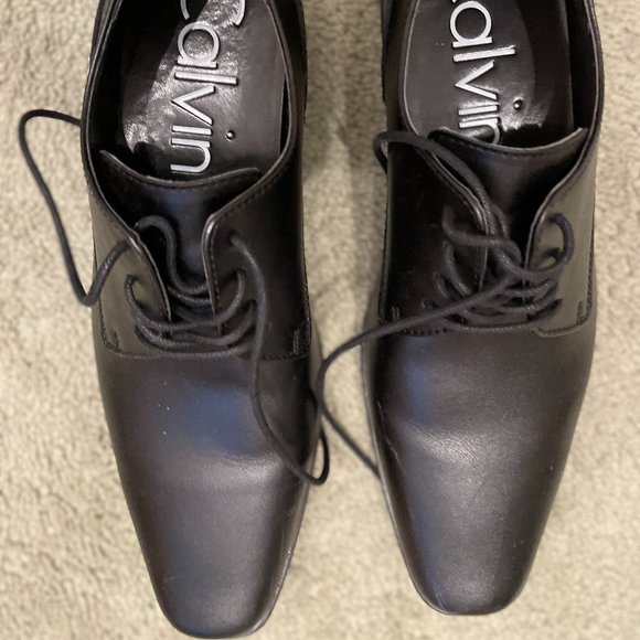 Calvin Klein Shoes Brodie Burnished Dress Calf Oxfords - Picture 1 of 3